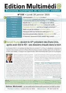 Edition Multimédi@ N.335 - 20 Janvier 2025